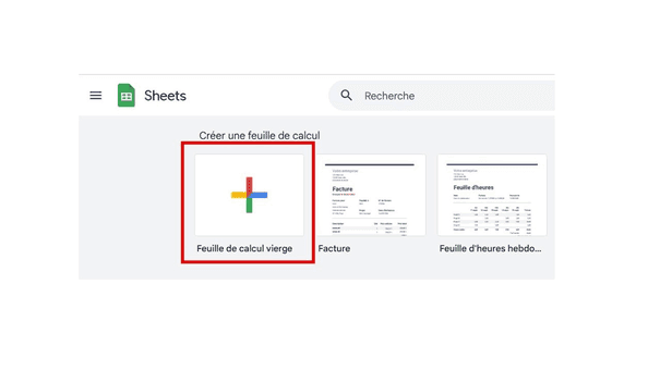  Feuille de calcul vierge 