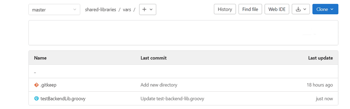 create shared library git repository